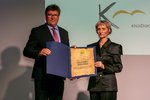 Podelitev plakete Občine Brežice Knjižnici Brežice.